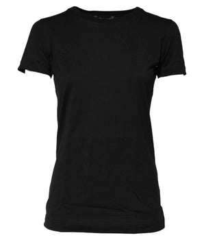 Dolce & Gabbana Black Short Sleeves Crew Neck Top T-shirt