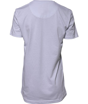 Dolce & Gabbana White Cotton Goodluck 2023 Crew Neck T-shirt