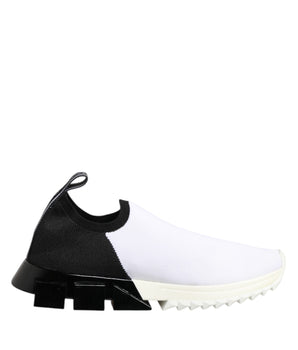Dolce &amp; Gabbana White Black Low Top Sorrento Sneakers Shoes