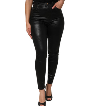 Dolce &amp; Gabbana Black High Waist Skinny GRACE Denim Jeans