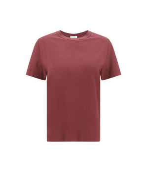 Brunello Cucinelli Bordeaux Cotton T-Shirt