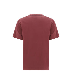 Brunello Cucinelli Bordeaux Cotton T-Shirt