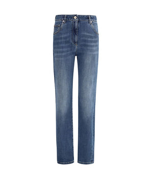 Brunello Cucinelli Blue Cotton Skinny Jeans
