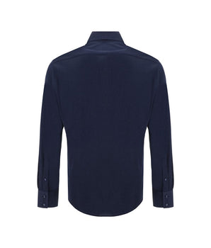 Brunello Cucinelli Blue Silk Shirt