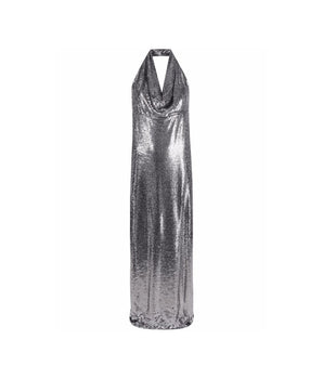 BLANCA VITA Silver Elastane Cocktail Dress