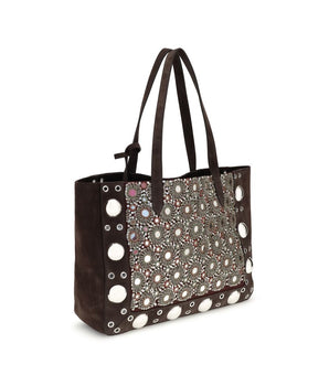 Valentino Garavani Brown Calf Leather Bos Taurus Shoulder Bag