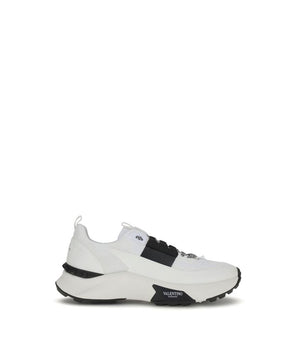 Valentino Garavani White Calf Leather Boots Taurus Athletic Shoes