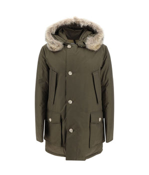 Woolrich Green Cotton Parka