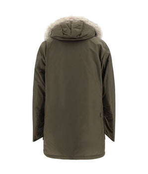 Woolrich Green Cotton Parka
