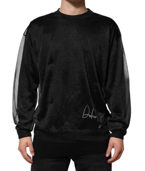 Dolce &amp; Gabbana Black Polyester Pullover Sweatshirt