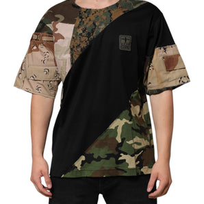 Dolce & Gabbana Multicolor Patchwork Cotton CrewNeck  T-shirt