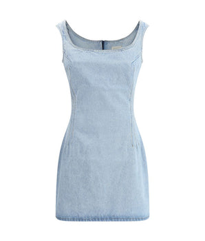 Magda Butrym Light Blue Cotton Casual Dress
