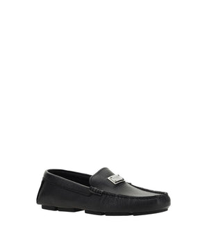 Dolce &amp; Gabbana Black Rubber Slip-On Loafers