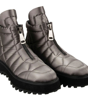Dolce &amp; Gabbana Gray Nylon Men's Boot