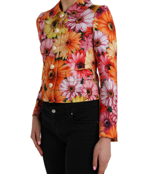 Dolce &amp; Gabbana Multicolor Daisy Print Floral Fantasy Jacket