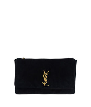 Saint Laurent Black Calf Leather Bos Taurus Shoulder Bag