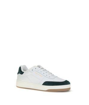 Saint Laurent White Calf Leather Boots Taurus Low-Top Sneakers