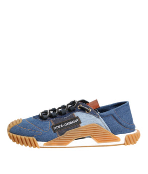 Dolce &amp; Gabbana Blue Lace Up Low Top NS1 Tennis Shoes