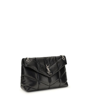 Saint Laurent Black Lamb Ovis Aries Aries Shoulder Bag