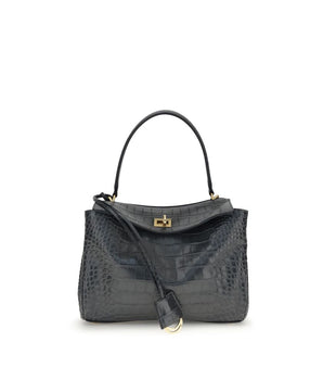 Balenciaga Black Calf Leather Bos Taurus Shoulder Bag