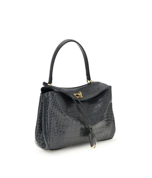 Balenciaga Black Calf Leather Bos Taurus Shoulder Bag