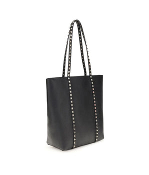 Valentino Garavani Black Calf Leather Bos Taurus Shoulder Bag