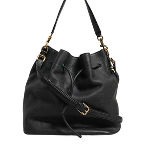 Dolce & Gabbana Black Leather Shoulder Crossbody Bucket Women Borse Bag