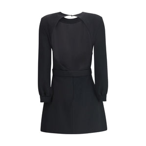 Saint Laurent Sablè mini Dress with cut nude back