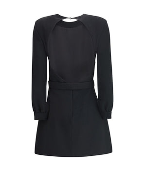 Saint Laurent Black Viscose Cocktail Dress