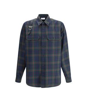 Alexander McQueen Green Polyester Pattern Shirt