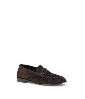 Saint Laurent Brown Calf Leather Bos Taurus Slip-On Loafers