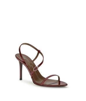 Giuseppe Zanotti Red Leather Stiletto Heel Sandals