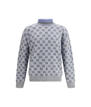 Giorgio Armani Graphic Pattern Turtleneck Sweater
