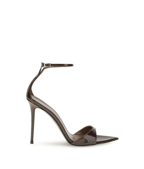 Giuseppe Zanotti Black Leather Stiletto Heel Sandals