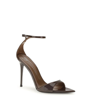 Giuseppe Zanotti Black Leather Stiletto Heel Sandals