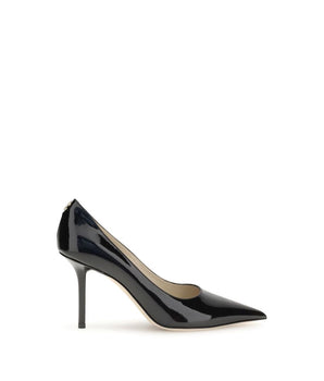 Jimmy Choo Black Calf Leather Bos Taurus High Heel Pumps