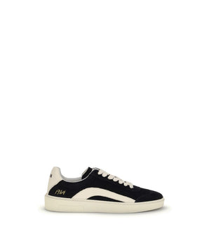 Dsquared² Black Calf Leather Bos Taurus Low Top Sneakers