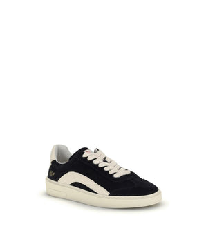 Dsquared² Black Calf Leather Bos Taurus Low Top Sneakers
