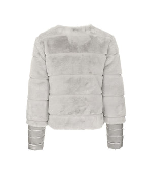 Maison Espin Gray Polyester Jackets & Coat