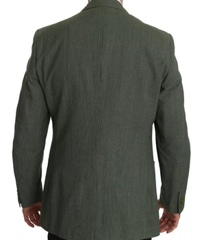 Romeo Gigli Green Linen Blazer One Piece Single Breasted Jacket