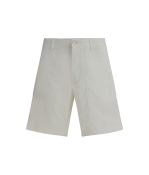 Cruna Cream Cotton Bermuda Shorts