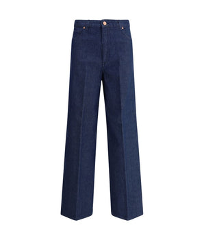 Cruna Blue Cotton Relaxed Fit Jeans