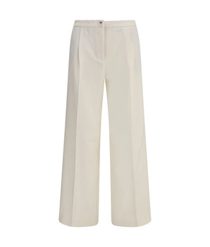 Cruna Cream Polyester Casual Pants