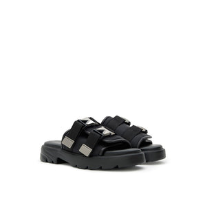 Bottega Veneta Black Cotton Slipper