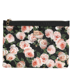 Dolce & Gabbana Multicolor Floral DG Plaque Clutch Women Pouch Borse Bag
