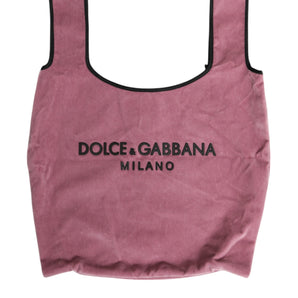 Dolce & Gabbana Pink Cotton Velvet DG MILANO Shoulder Shopping Borse Bag