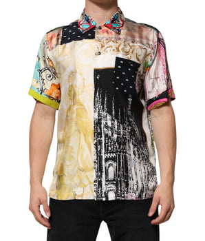 Dolce &amp; Gabbana Multicolor Printed Button Down Casual Shirt