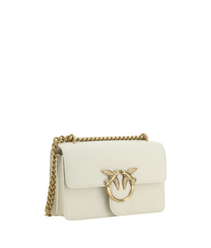 PINKO Beige Calf Leather Bos Taurus Shoulder Bag