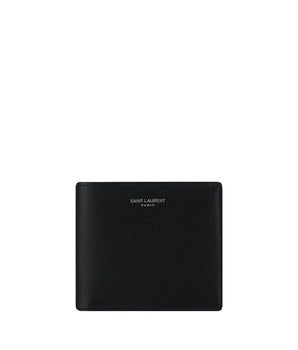 Saint Laurent Black Calf Leather Wallet by Bos Taurus
