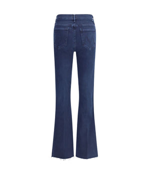 Mother Denim Blue Cotton Cropped Jeans